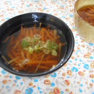 ニンジンと生姜の和風スープ